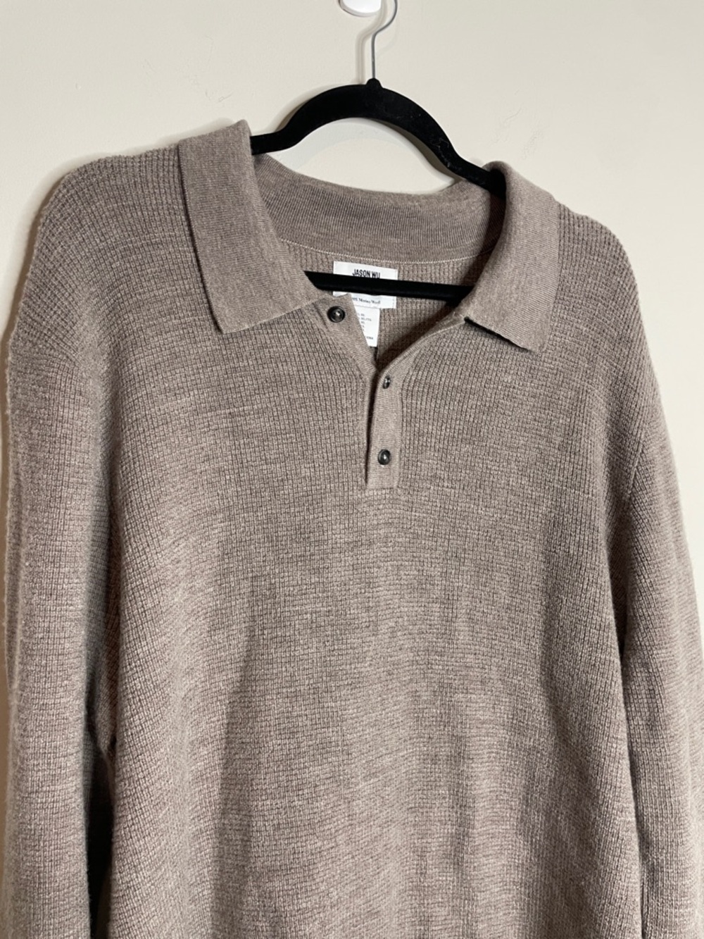Jason Wu | Men’s 100% Extra Fine Merino Wool Polo Sweater Size XL NWT - Picture 2 of 5